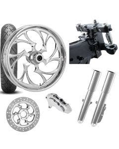 RC 26 Shifter Chrome Wheel Tire Neck Rake Front End Package Harley Single Side