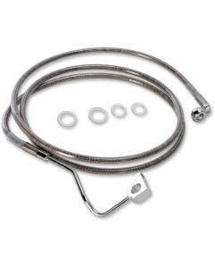 Drag Stainless Braided Front Plus+ 4 Extended Upper Brake Line Harley FLTR 15-18