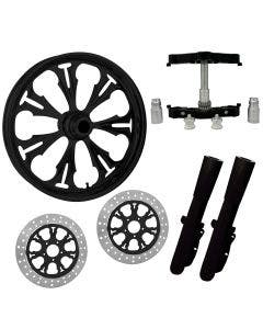 Summit Black 23" Wheel Tire Dual Rotors w/ Raked Triple Trees Lowers & Sliders