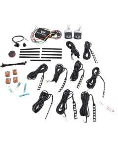 Custom Dynamics TMWK3BM6 Full Motorcycle LED Accent Light Kit w/ Bluetooth