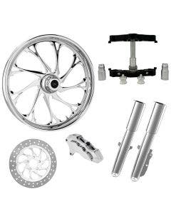 Temper Chrome 23" Wheel Tire Single Side w/ Raked Triple Trees Lowers & Sliders