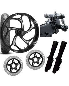 RC 26 Torsion Eclipse Wheel Tire Neck Rake Front End Package Harley Dual Disc