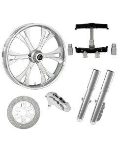 Valor Chrome 23" Wheel Tire Single Side w/ Raked Triple Trees Lowers & Sliders