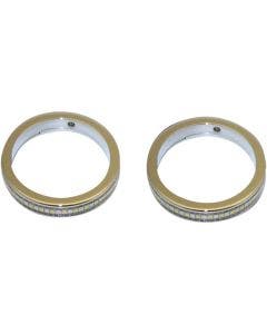 Custom Dynamics WA43-AW-CS Chrome LED Turn Signal Rings w/ DRL - 43mm Forks