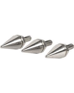 Pro Pad Polished Spike Style Windshield Mount Kit Harley Batwing FLHX 96-13