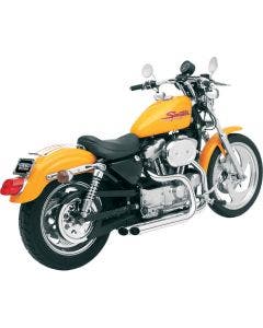 Bassani Chrome Pro Street Slash Cut Exhaust Harley XL w/ Forward Controls 86-03