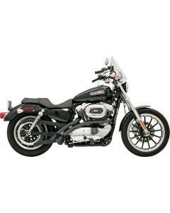Bassani Black Radial Sweeper 2:2 Exhaust w/o Heat Shields Harley XL 86-03