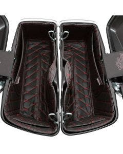 Hogworkz OEM Harley Standard Saddlebag Liners '14-'24 Black w/ Red Stitching