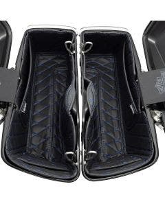 Hogworkz OEM Harley Standard Saddlebag Liners '14-'24 Black w/ Blue Stitching