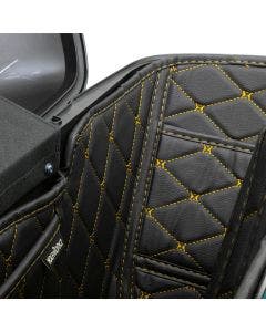 Hogworkz OEM Tapered Stretched Saddlebag Liners 14-24 Black w/ Gold Stitching