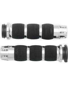 Avon Grips Air Cushion Chrome Gatlin Grips for Harley Throttle By Wire 08-23