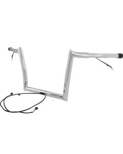 Paul Yaffe OEMPW-15L-10 C Chrome 10" OE Monkey Bar Pre Wired Harley FLTR 15-Up