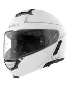 Sena Impulse Gloss White Bluetooth Intercom Helmet w/ Premium Speakers Large