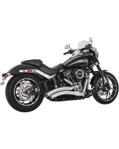 Freedom Performance Chrome Exhaust Sharp Curve Radius w/ Star Tips M8 Softail