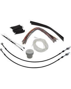 FBI EZ Install 14" Black Handlebar Install Kit 4 Harley 08-13 Hydraulic Clutch