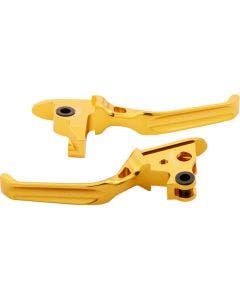 Arlen Ness Method Brake/Clutch Lever Set Gold Harley 2008-2013 FLT 530-028