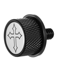 Figurati Black Cross Seat Mounting Knob 4 Harley 65-22 Touring