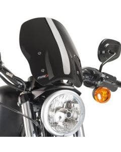 Puig 9283N Black New Generation Naked Windscreen Harley Sportster XL 04-17