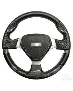 RHOX Golf Cart 13" Steering Wheel Bonneville Carbon Fiber Aluminum Spokes Ez-Go