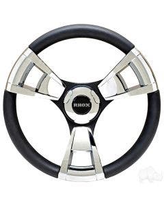 RHOX Golf Cart Steering Wheel Fontana Chrome Club Car Ez-Go Hub 84+