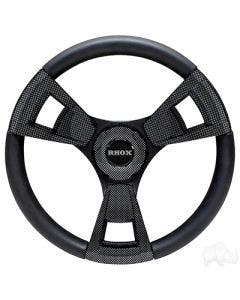 RHOX Golf Cart Steering Wheel Fontana Carbon Fiber Club Car Ez-Go Hub