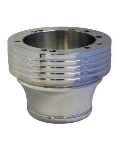 RHOX ACC-SW60 Billet Polished with Grooves Golf Cart Steering Wheel Adapter EZGO