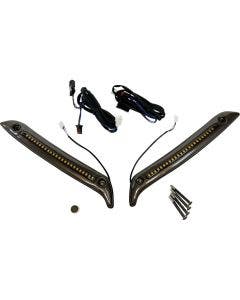 Custom Dynamics Dark Bronze LED Windshield Trim Harley 22-24 FXR/FXLR