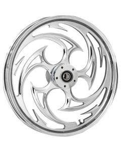 RC One-Piece Forged Savage Chrome Hub Mount Rotor Front Wheel for Harley 24