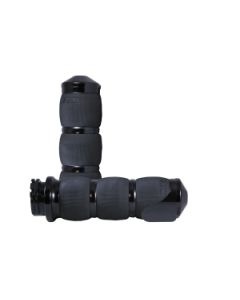 Avon Grips Air Cushion Black Anodized 3-Ring Grips w/Throttle Assist Harley TBW