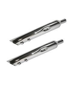 Jones Exhaust JAC430MCRV Full Boar Reverse Angle Cut Slip-On Mufflers No Baffle 95-16 FLH