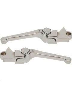 PSR 12-01666-20 Chrome Anthem Shorty Adjustable Lever Pair Harley Touring 21-Up