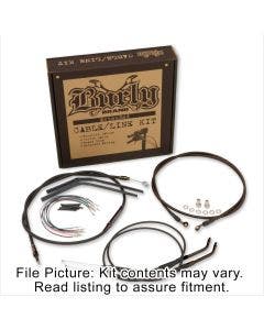 Burly Black Vinyl Extended Cable Kit 14" Handlebar Harley Dyna FXDWG 2006