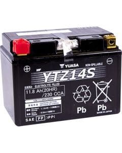 Yuasa YTZ14S 12V 230A High Performance AGM Maintenance-Free Battery Motorcycle