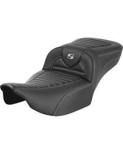 Saddlemen Carbon Fiber Tuck-N-Roll EXT Reach RoadSofa Seat Harley 23-25 FLHX/FLTRX 