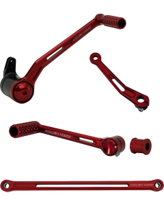 Arlen Ness Red Heel/Toe Speedliner Foot Control Kit 4 Harley 00-22 Road Glide
