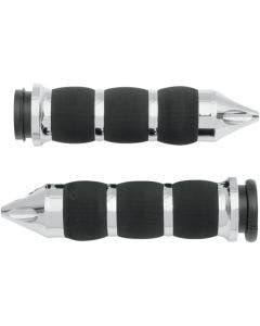 Avon Grips Chrome Spike Air Cushioned Grips for Harley Throttle By Wire 08-23