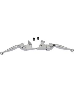 PSR 12-00606-20 Chrome Journey Adjustable Lever Set Pair Harley Softail 15-Up