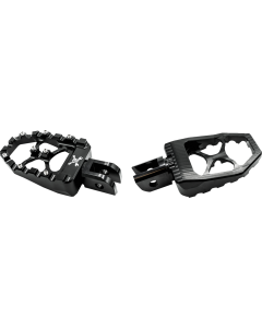 Burly Brand MX Evolution Black Footpegs 4 Harley M8 Softail Models