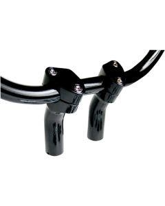 Baron BA-7410B Black Kickback Handlebar 4" Risers Harley Metric Honda VTX