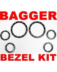 Black Speedometer Bezel Covers For Harley-Davidson Dresser Gauges FLHX FLHT FLH 86-13