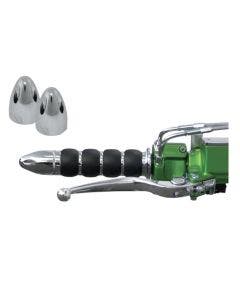 Baron BA-7401-00 Chrome Bullet Grip Ends for Kuryakyn ISO-Grips