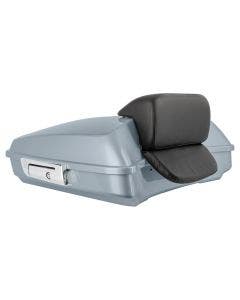 Hogworkz Barracuda Silver Razor Tour Pack Slim Backrest Chrome Hardware for Harley FLH '97-'24