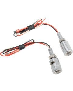 Kuryakyn 9398 LED License Plate Light w/ Red Accent Light Universal 12v