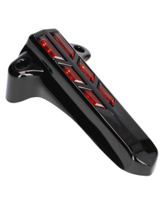 Saddle Tramp Black Front Fork Cover Red LED Accent Lights Harley Touring 14-Up