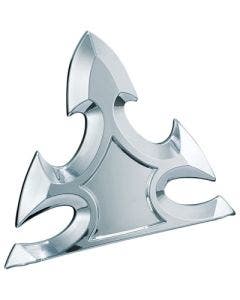 Kuryakyn 3159 Chrome Tribal License Plate Mounting 3-Hole Cover Harley 
