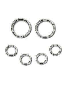 Chrome Dimpled Speedometer Covers Bezels Harley Touring FLHT/X 96-13