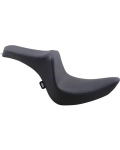 Drag Black Predator III 2-Up Smooth Vinyl Seat Harley Softail 06-17