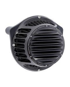 Arlen Ness Rough Crafts Black Round Air Cleaner Harley Sportster XL 91-Up