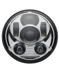 Custom Dynamics CD-575-C Chrome 5.75" LED Headlamp Harley Softail Dyna FXR