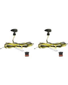 Custom Dynamics Chrome Micro Bullet Dual Color Amber White LED Front Turn Signals